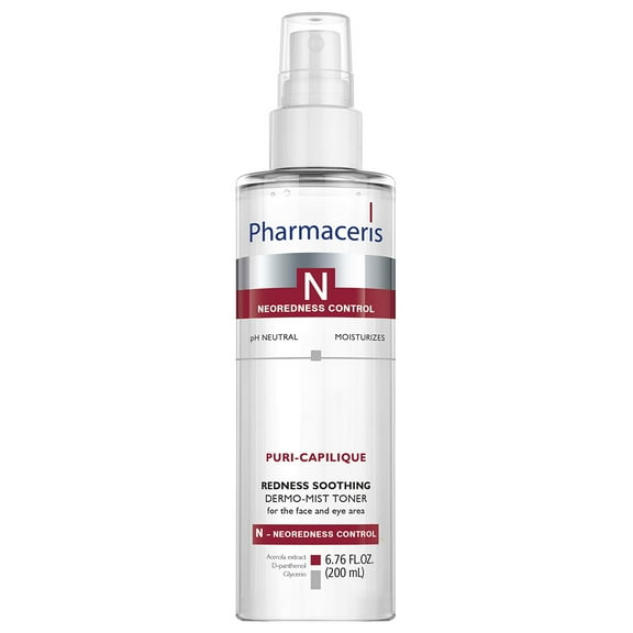 Pharmaceris Redness Soothing Mist Toner, Facial Toner, Face Mist, Helps Hydrate, Even Skin Tone, PURI-CAPILIQUE 6.76 fl oz