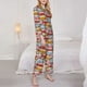thumbnail image 3 of Fotbe Cute Cars Conjunto de Pijama de Manga Larga para Mujer con Estampado, Ropa de Dormir de 2 Piezas, Conjunto de Casa Suave y Cómodo con Bolsillos-Small, 3 of 7