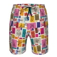 thumbnail image 4 of Kdxio Cute Doodles Pattern Mens Casual Shorts - Drawstring Summer Beach Sports Shorts for Men, 4 of 9