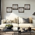 thumbnail image 5 of Canvas Wall Art For Bedroom Wall Decor For Living Room Black And White Abstract Paintings Modern 4 Piece Framed Retro Pattern Canvas Art Bathroom Prints Ready To Hang Pictures For Home Decorations, 5 of 6