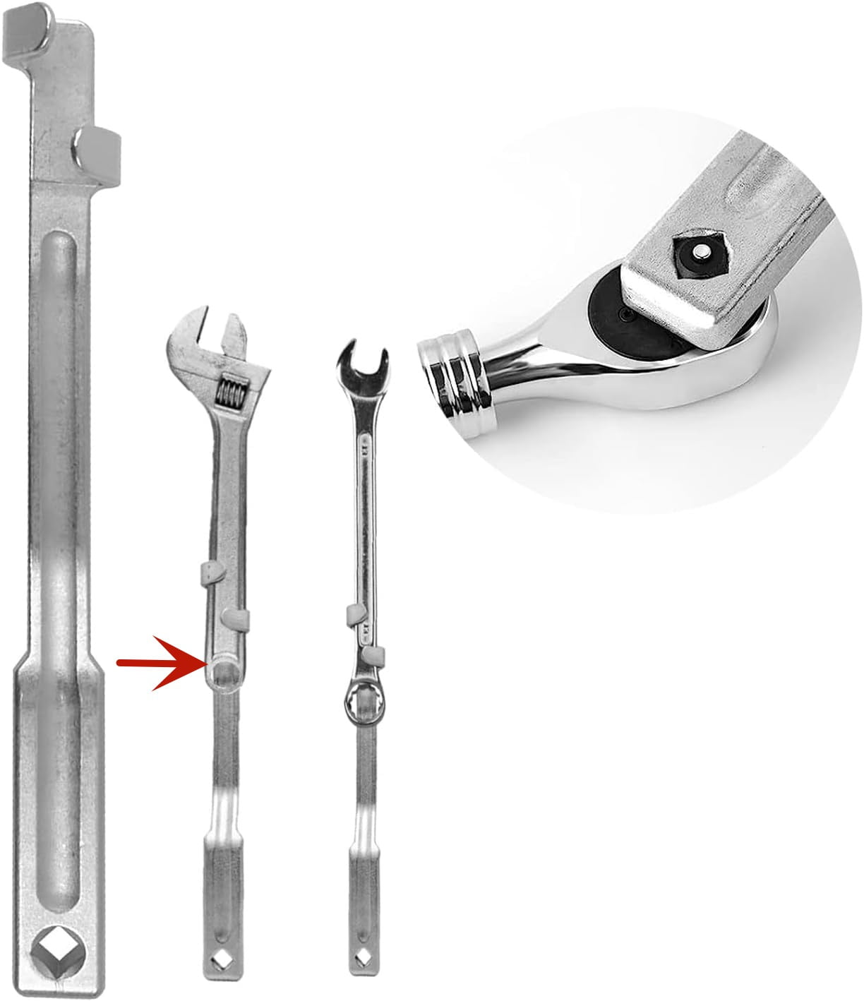 Wrench Extender Tool Bar, Trianu Universal Spanner Extender 13.4 inch