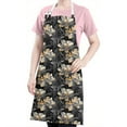 thumbnail image 5 of Pioneer Flower Floral Print Pattern Apron-Garden Aprons for Women with Pockets-Cotton Linen Waterproof Kitchen Cooking Gardening Aprons Adjustable for Kitchen,Cooking,BBQ and Salon 33x27 Inch, 5 of 7