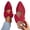 Red, variant on ZACPNCV Womens Plus Size Mesh Moccasins Square Toe Bow Design Breathable Comfort Flats