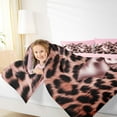 thumbnail image 4 of Feelyou Bowknot Ribbon Twin Comforter Sets, Cheetah Print Animal Bedding Set, 2 Pieces, 4 of 8