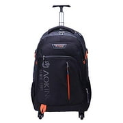 AOKING 20/22 ? Water Resistant Rolling Wheeled Backpack Laptop Compartment Bag(22 inch, Black)