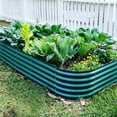 thumbnail image 2 of Vego Garden 17" Tall 2.5ft x 9.5ft Raised Gardening Bed Metal Outdoor Planter British Green, 2 of 6