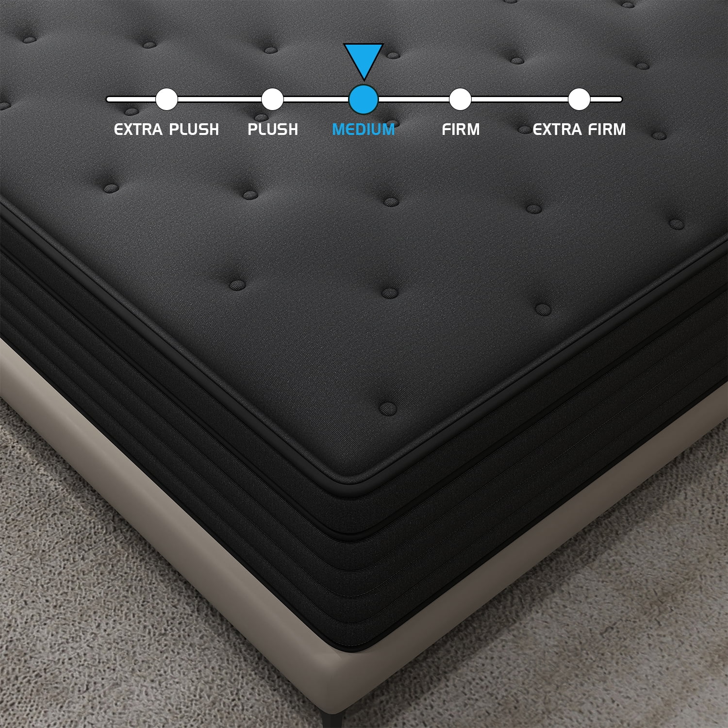 12 Inch Twin Size Medium Firm Hybrid Mattress Thickness Bed In A Box