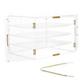 thumbnail image 1 of KFFKFF Bakery Display Case, 4-Tier Commercial Countertop Pastry Display Case, Clear Acrylic Bread Box for Kitchen, Party Cake Cabinet with Magnetic Rear Door, 1 of 9