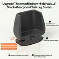 thumbnail image 2 of 24 PCS Small Square Silicone Chair Leg Floor Protectors, Felt Furniture Pads, Bar Stool Leg Floor Protectors for Chairs, Chair Leg Caps Covers, Chair Sliders for Wood Floors, 2 of 12