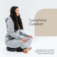 thumbnail image 4 of Mindful Modern Velvet Meditation Cushion - Large Buckwheat Pillow, Graphite Grey, 4 of 7
