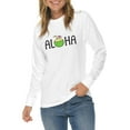 thumbnail image 3 of Aloha Graphic Long Sleeve Crewneck Tee - White XL, 3 of 4