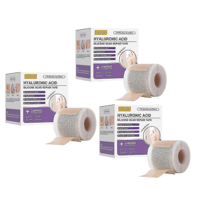 Hyaluronic Acid Silicone Scar Tape For Surgeries, Caesarean Section, Keloids, Burns, Silicone Scar Tape - 4cmx1.5m NEW