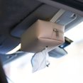 thumbnail image 2 of Nueva caja de pañuelos de cuero para automóvil, gran visera multifuncional, soporte para caja de pañuelos, organizador de pañuelos para automóvil, 2 of 5