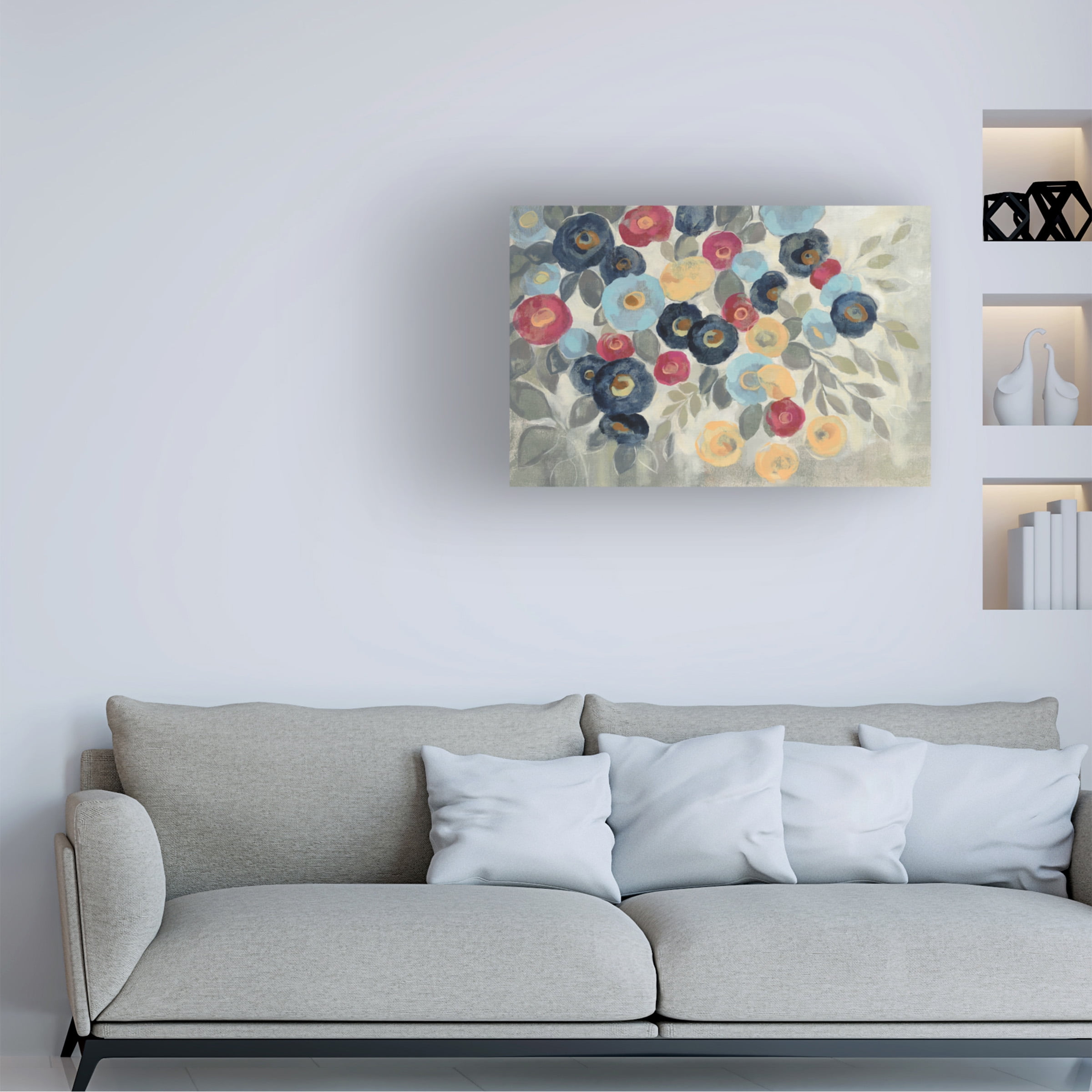 Trademark Fine Art 'Winter Flowers I' Canvas Art by Silvia Vassileva