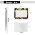 thumbnail image 3 of Susaid Colorful Cloud Butterfly Sunflower Print ID Badge Holder with Double-Sided Windows Horizontal Hard Plastic Case Black Card Protector Pouch for Office School ID Credit Cards, 3 of 7