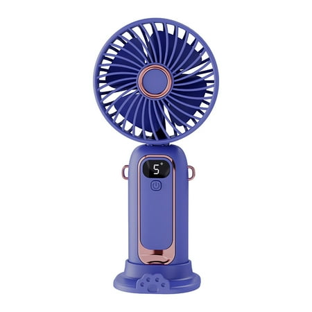

Portable Mini Fan Handheld Personal Fan Digital Handheld Small Fan USB Charging Foldable Portable Mini Portable Desktop Fan Small Desk Fan for Indoor Outdoor Travel