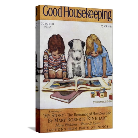 Art.com Good Housekeeping, October, 1930 Stretched Canvas Print Wall Art, 12" x 18"