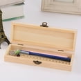 thumbnail image 4 of SPRING PARK Wooden Pencil Box with Lid, Natural Wood, 4 of 7