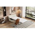 thumbnail image 2 of Twin Size Folding Ottoman Sleeper Bed with High-Density Foam Support, Convertible Guest Bed for Visiting Family, Durable Metal Frame, White, 2 of 9
