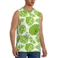 thumbnail image 2 of Haiem Men's Green Various Lemons Print Tank Tops Summer Sleeveless Cut Off Workout T-Shirts Fitness Vest Athletic Undershirts-Large, 2 of 8