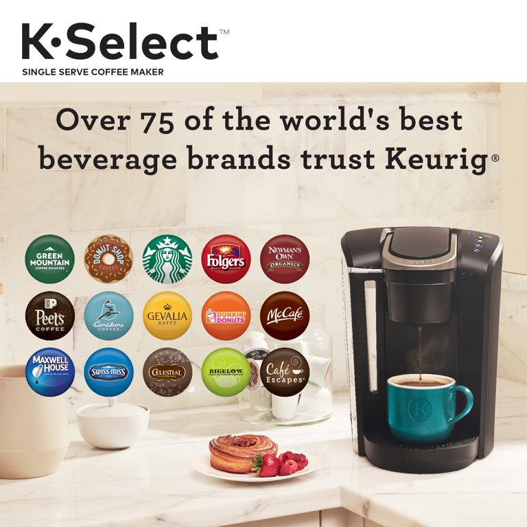Keurig K-Select Matte Black Single Serve Coffee Maker with Automatic Shut- Off 5000196974 - The Home Depot