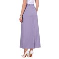 thumbnail image 3 of INSPIRE CHIC Work Pencil Skirt for Women's High Waist Pockets Slip Back Office Midi Bodycon Skirts L Purple, 3 of 6