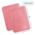 thumbnail image 3 of KriKac Bath Mat Set – Memory Foam Bath Mat - Soft Bathroom Rug - Non Slip and Super Absorbent - Fast Drying Machine Washable Bath Mat Set of 2 17 x 24, Coral, 3 of 8