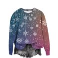 thumbnail image 4 of Craaazy Women's Christmas Fashion Casual Printed Round Neck Capless Loose Long Sleeve Tops Gifts, 4 of 4