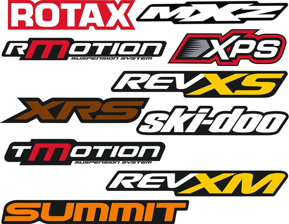 SkiDoo New OEM Performance Decal Set, 20 Stickers on Two (2) Sheets