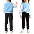 thumbnail image 5 of MEZZALL Stylish Girls Baseball Jacket Casual Autumn Lightweight Crop Outerwear Comfortable Toddler Kids Daily Wear And Outdoor Activities Classic Long Sleeve Tops Coats, 5 of 9