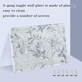 thumbnail image 4 of Dailycode Light Switch Plate Covers 3 Gang Wall Plate Plastics Outlet Covers for Kitchen Home Office Decor Elegant Vintage Flower on Grid, 4 of 8