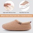 thumbnail image 2 of VANSARTO Women's Fuzzy Memory Foam Slippers with Cozy Curly Fur and Warm Fleece Lining Closed Back Non-Slip House Shoes Lightweight Soft Comfy Indoor Bedroom Slippers, Camel, 2 of 6