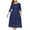 Dark Blue, variant on Women Summer Dresses 2022, Plus Size Prom Dresses Lace Midi Formal Dress with Pocket Evening