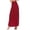 Burgundy, variant on Women's Casual Solid Flare A-line Long Skirt with Elastic Waistband