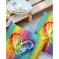 thumbnail image 2 of Outdoor Pillow Covers Throws Colorful Gradient Love Heart,Waterproof Pillow Cases Pack of 2 Watercolor Rainbow Stripes,Durable Cushion Cover Pillowcase for Patio Balcony Couch Garden, 2 of 7