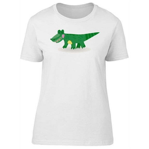 Cute Happy Crocodile Cartoon Tee Women's -Image by Shutterstock