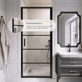 thumbnail image 5 of Seawin Axio Horizon Pivot Shower Door 31.25 - 32 in. W x 72 in. H Matte Black Hardware 5/16 inch (8 mm) Thick Clear Horizon Glass Matte Black, 5 of 10