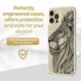 thumbnail image 2 of Case Yard iPhone-11-Pro-Max Case Clear Soft & Flexible TPU Ultra Low Profile Slim Fit Thin Shockproof Transparent Bumper Protective Cover Drop Protective Cell Phone Cases (Tribal Leonesse), 2 of 8