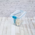 thumbnail image 3 of Sterilite 19 Liter Gasket Box, Weather-Resistant Small Clear Storage Bin with Latch Lid, Blue, 3 of 7