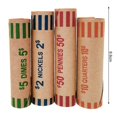 thumbnail image 3 of HLONK 10 Pcs Feuilles de Pièces Préformées Rouleaux Assortis à Codage de Couleur Quarts Pennies pour Banques Magasins de Détail Bourses de Pièces, 3 of 7