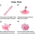 thumbnail image 5 of Paquete de 18 flores de pompones azules, kit de papel decorativo para fiesta, 5 of 5