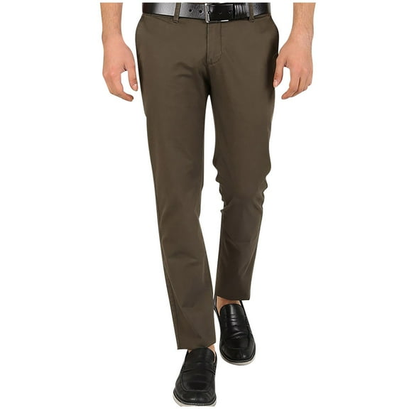 Paiwinds Men's Business Casual Pants with Straight-Leg Cut and Professional Style for Office and Formal Settings