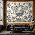 thumbnail image 6 of Sailing Ship in Choppy Seas with Celestial Tools, Adventurous Vintage for Ocean Lovers, Maritime Wall Art, Housewarming Gift, Tapestry Wall Hanging for Study Room and Den, 6 of 7