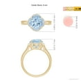 thumbnail image 5 of Angara Natural 2.3 Ct. Aquamarine with Diamond Halo Ring in 14K Yellow Gold for Women (Ring Size: 3), 5 of 10