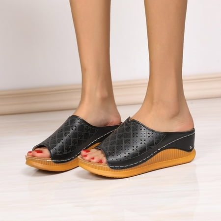 

Sunhillsgrace Shoes For Women Sandals Fashion Spring And Summe Stitching Peep Toe Hollow Ladies Sandals Platform Roman Women s Shoes