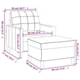 thumbnail image 4 of vidaXL Sofa Chair with Footstool Light Grey 60 cm Fabric, 4 of 4