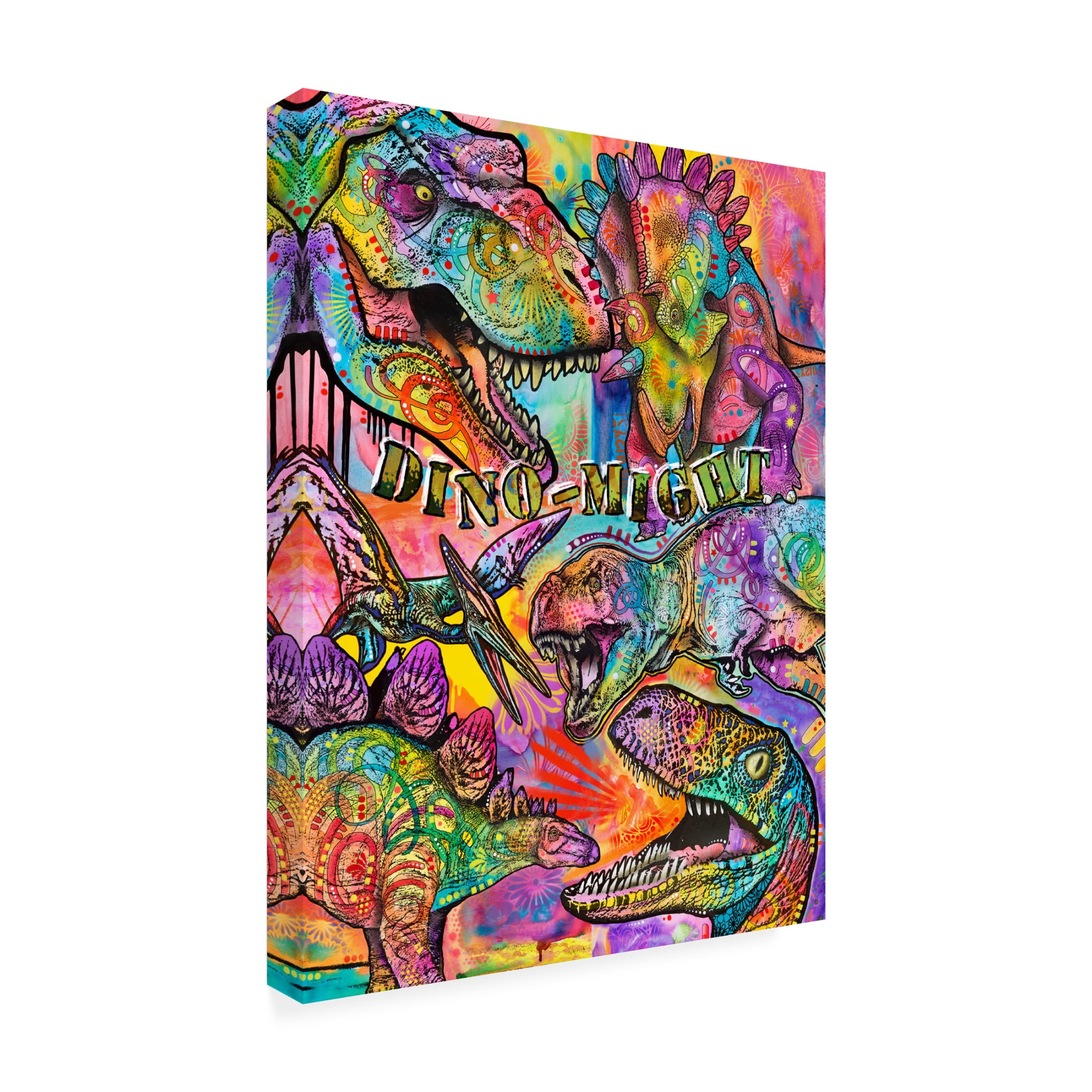Canvas Wall Art - Dean Russo 'Dino Might' Wall Art for Living Room, Bedroom, or Office Décor by Trademark Fine Art - 24 x 32 Inches