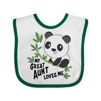 Inktastic My Great Aunt Loves Me Cute Panda Boys or Girls Baby Bib