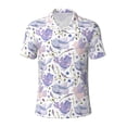 thumbnail image 2 of Daiia Lavender Flowers Pattern Men’s Polo Shirts,Solid Deck Shirt,Classic Fit, Breathable Cotton Polo for Casual and Sport Wear-X-Large, 2 of 7