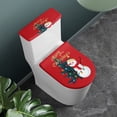 thumbnail image 3 of HELLHERO Christmas Universal Fits All Toilet Shapes Bathroom Toilet Lid Cover Set, Elastic Fabric, Easy to Install Toilet Seat Covers, Stretch, Easy Care, 3 of 8